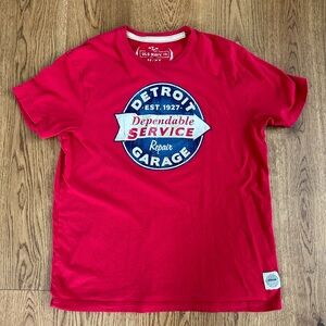 Red Detroit Garage T-shirt Large